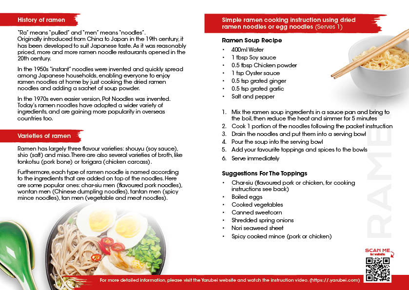 Ramen noodles serving kit for 1