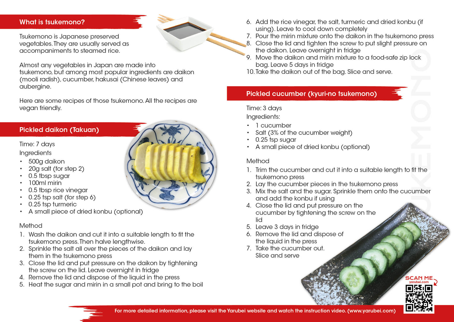 Tsukemono Japanese Pickles Gift Box Set - Pickling press box, serving plate, chopsticks, rest and recipe in a gift box