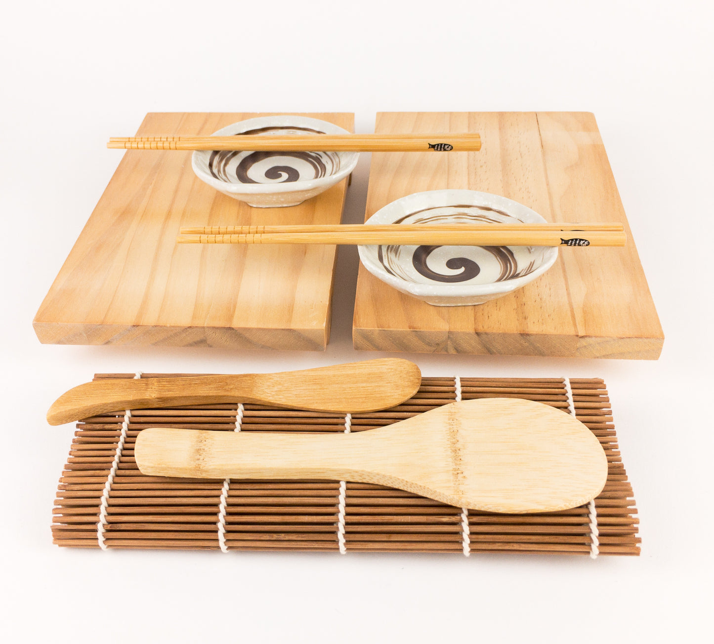 Traditional sushi serving kit